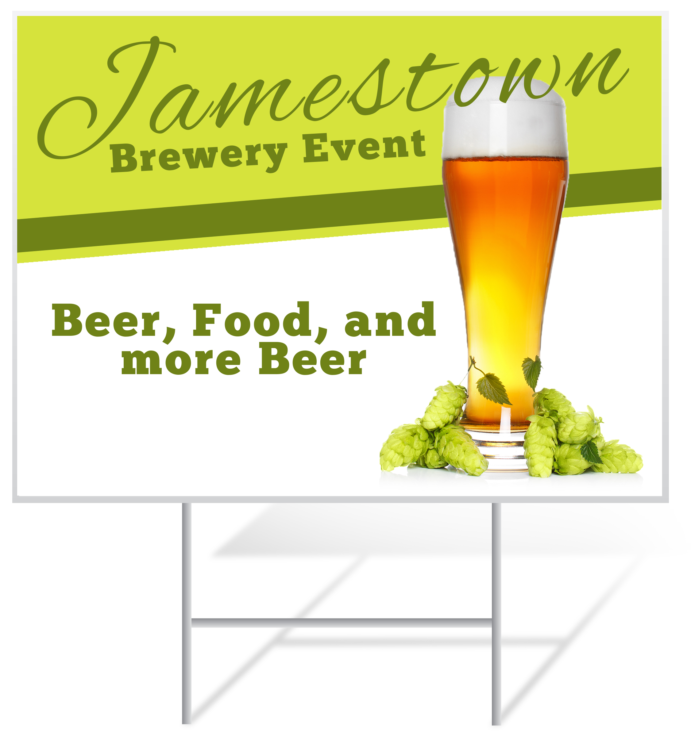 Brewery Lawn Sign Example | LawnSigns.com