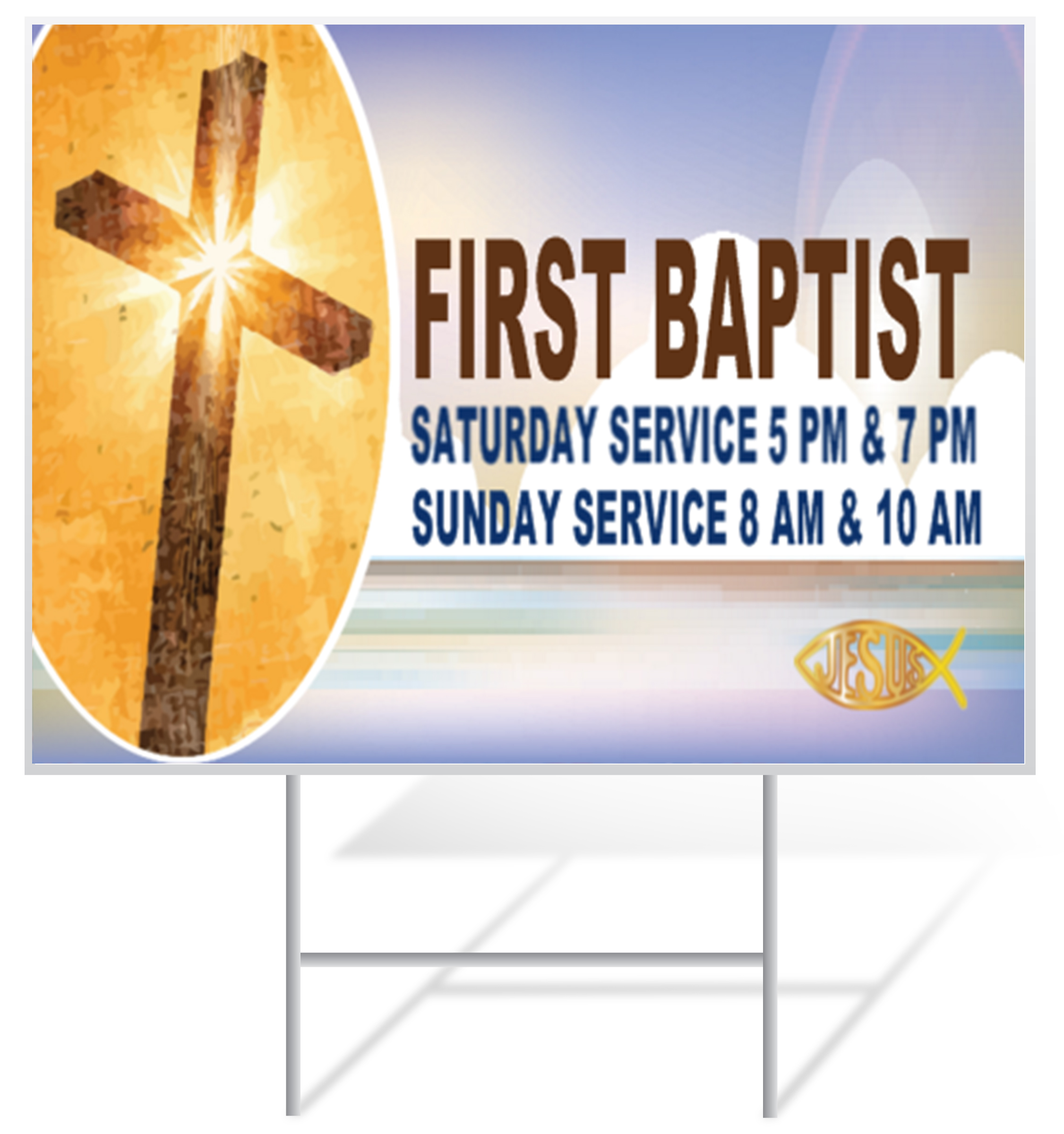 Church Lawn Sign Example | LawnSigns.com