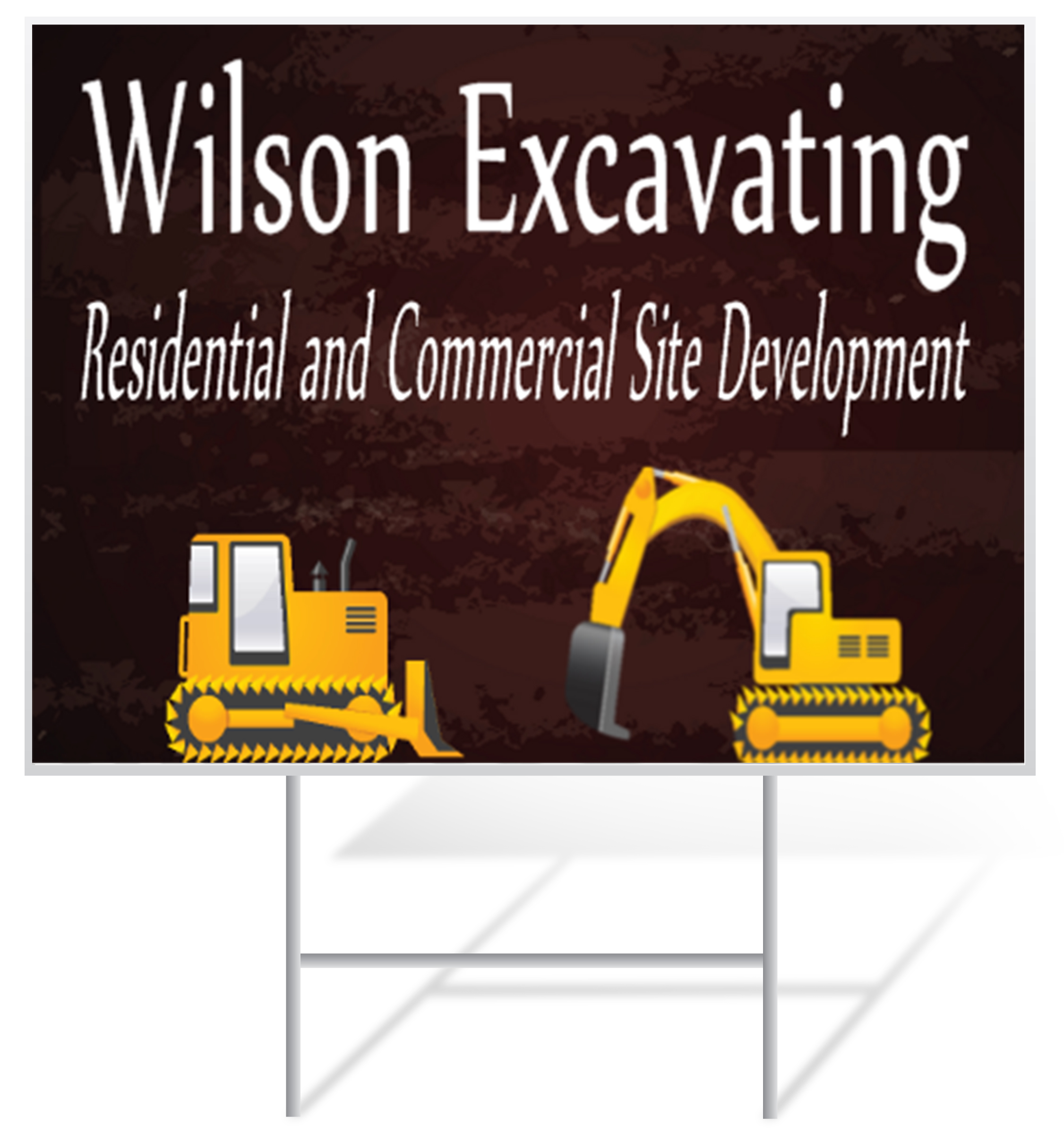 Excavating Lawn Signs | LawnSigns.com