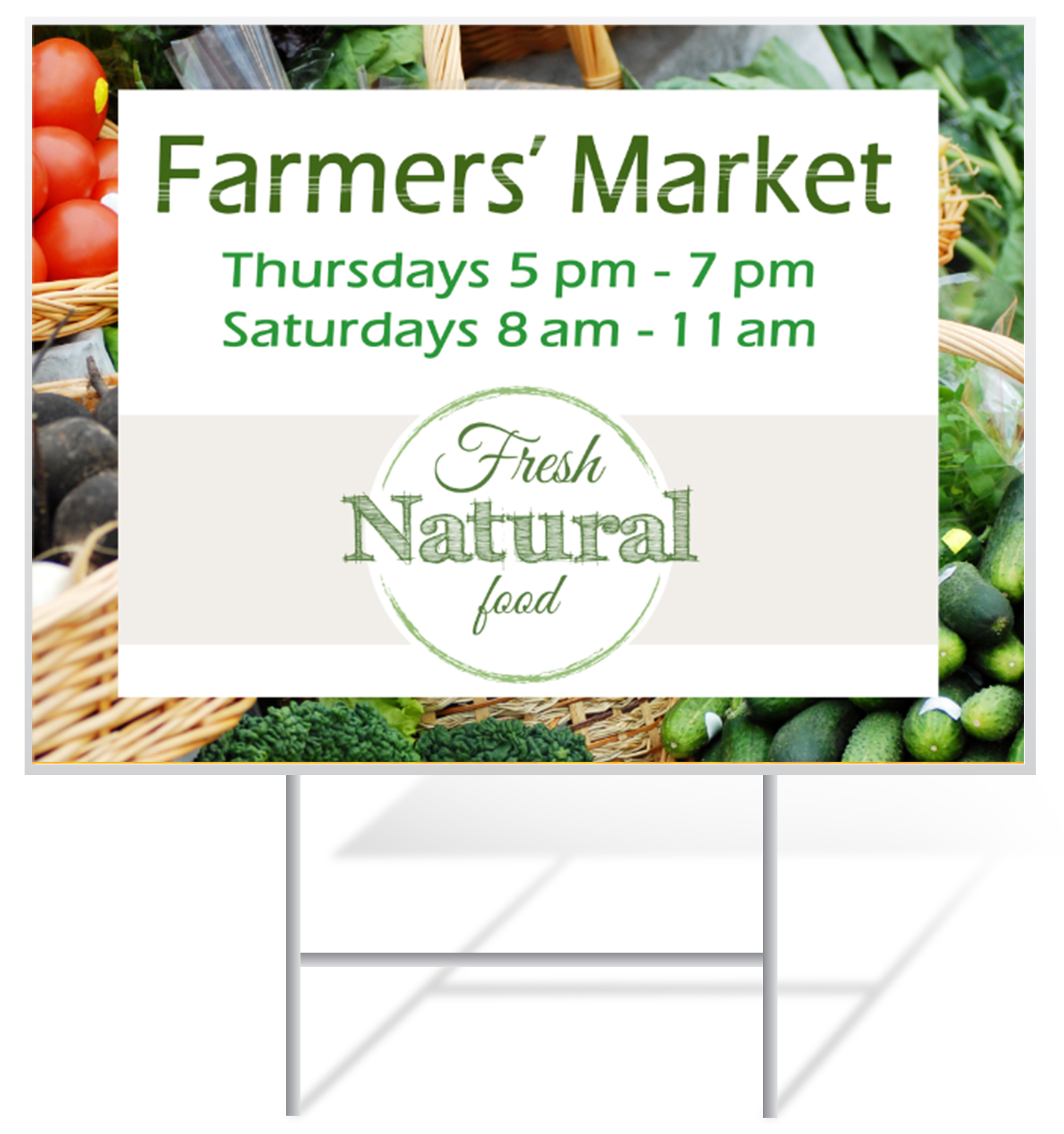 Farmers Market Lawn Sign Example | LawnSigns.com