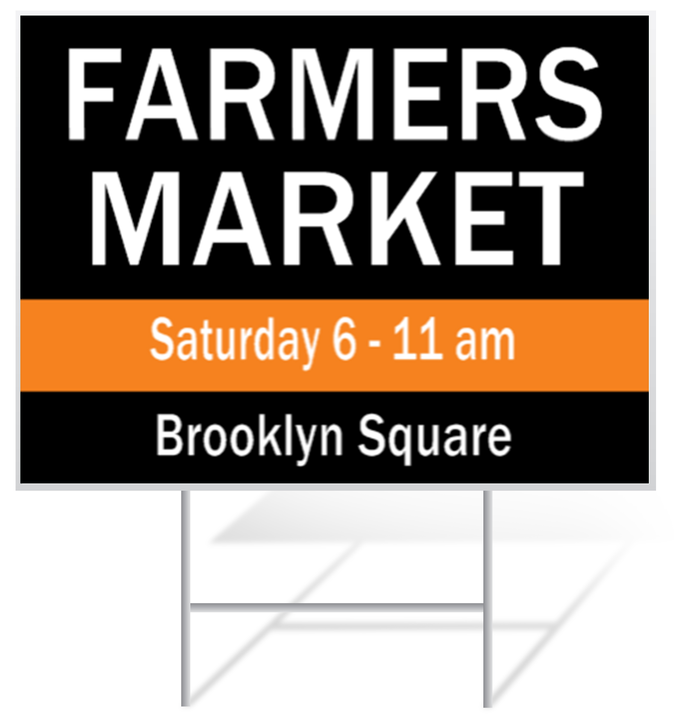 Farmers Market Lawn Sign Example | LawnSigns.com