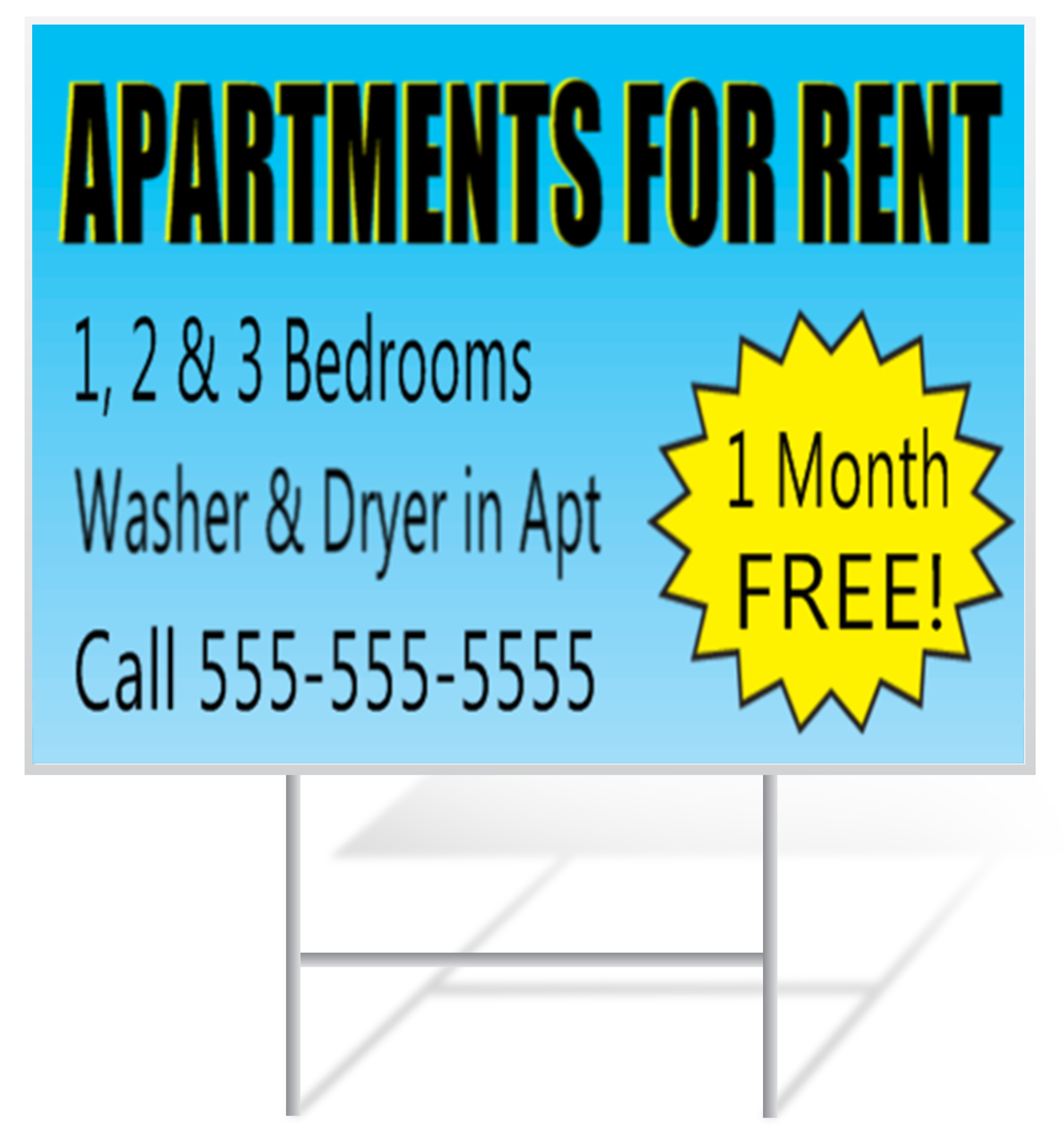 For Rent Lawn Sign Example | LawnSigns.com