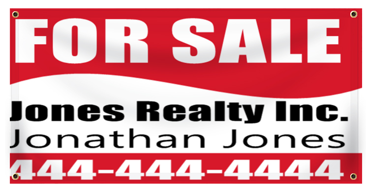 Real Estate For Sale Banner Idea | LawnSigns.com