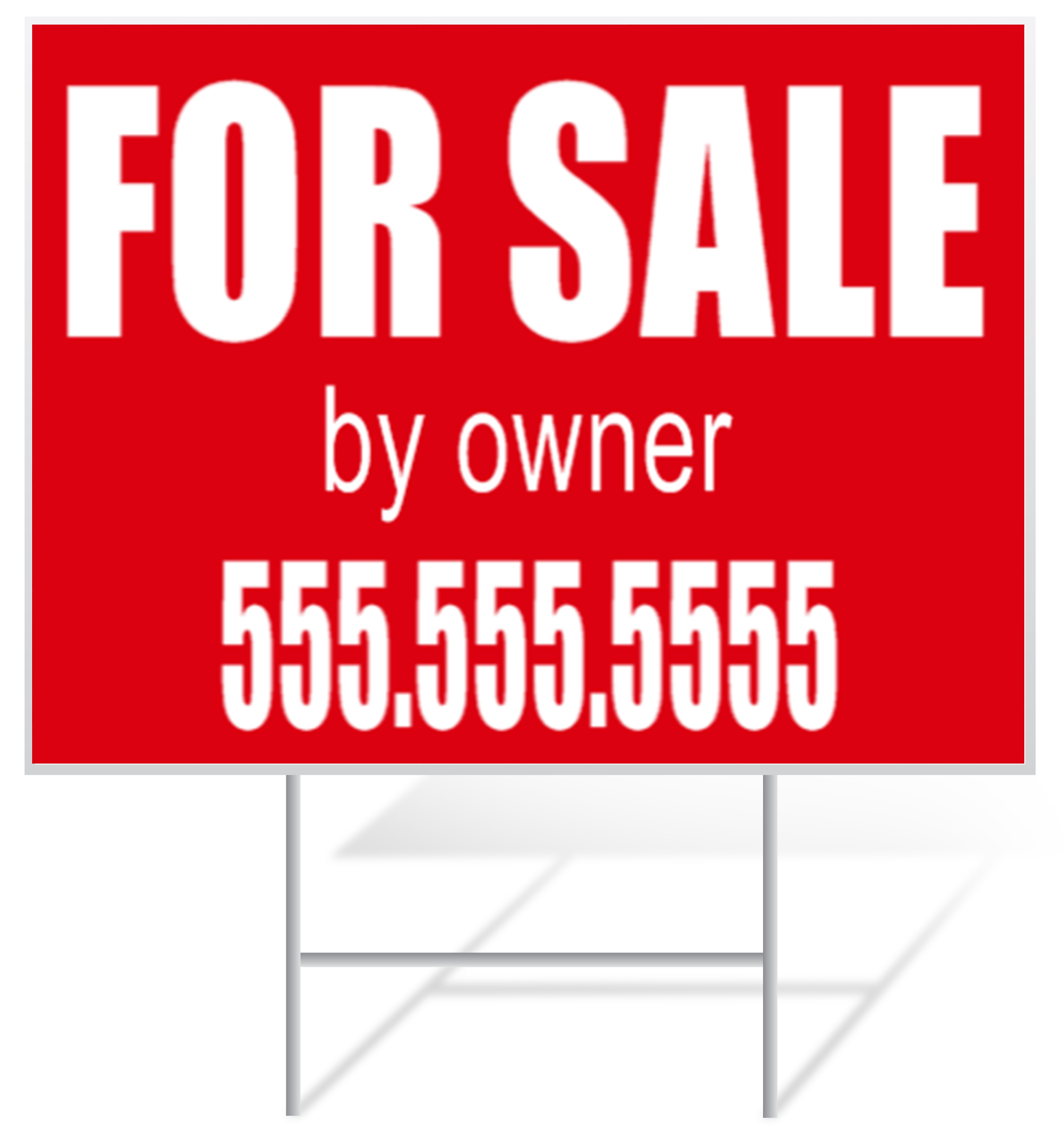 For Sale Lawn Sign Example | LawnSigns.com