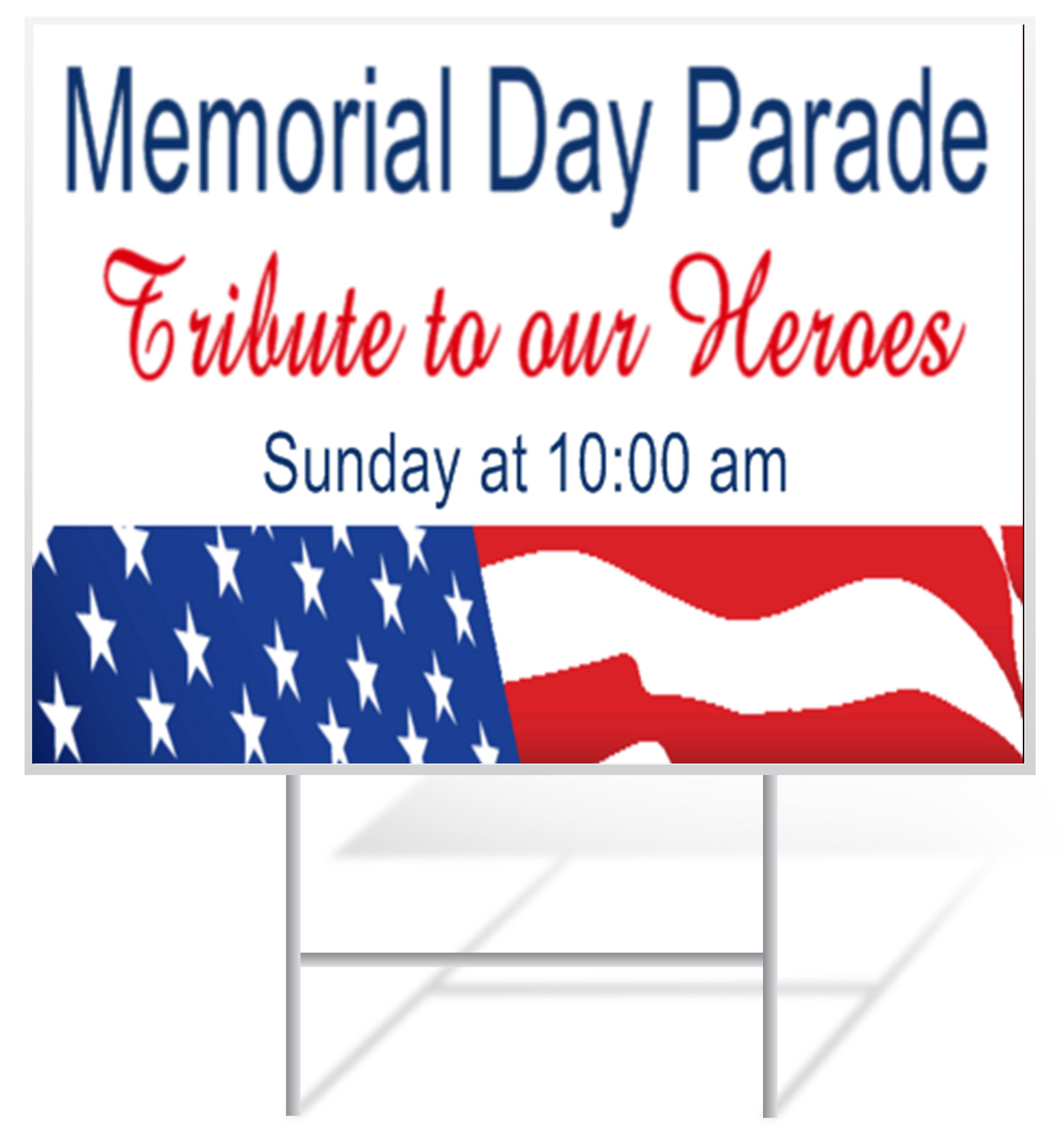 Memorial Day Lawn Sign Example | LawnSigns.com