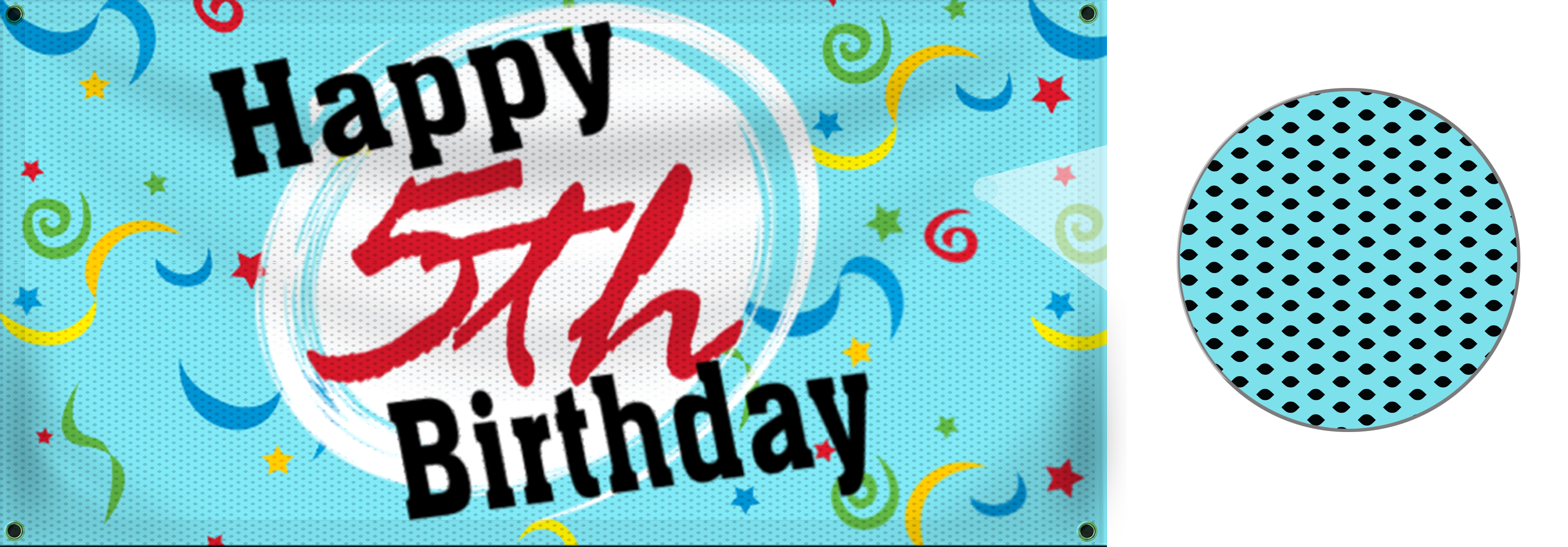 Birthday Mesh Banner Idea | LawnSigns.com