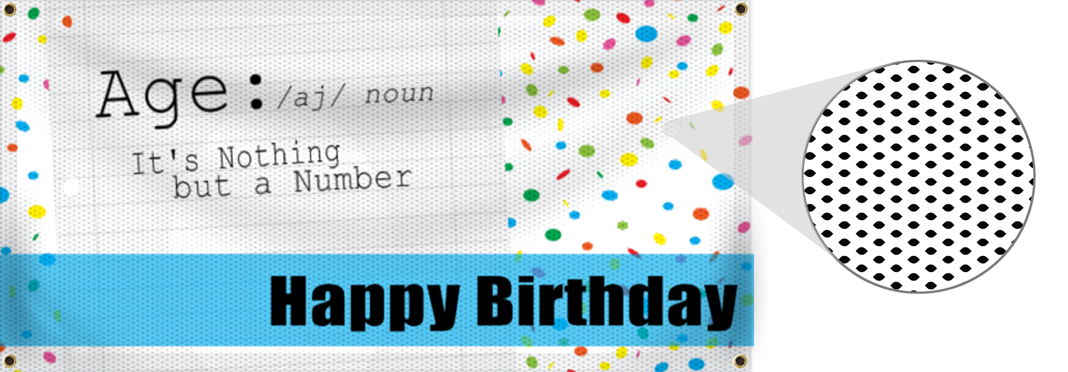 Birthday Mesh Banner Ideas | LawnSigns.com