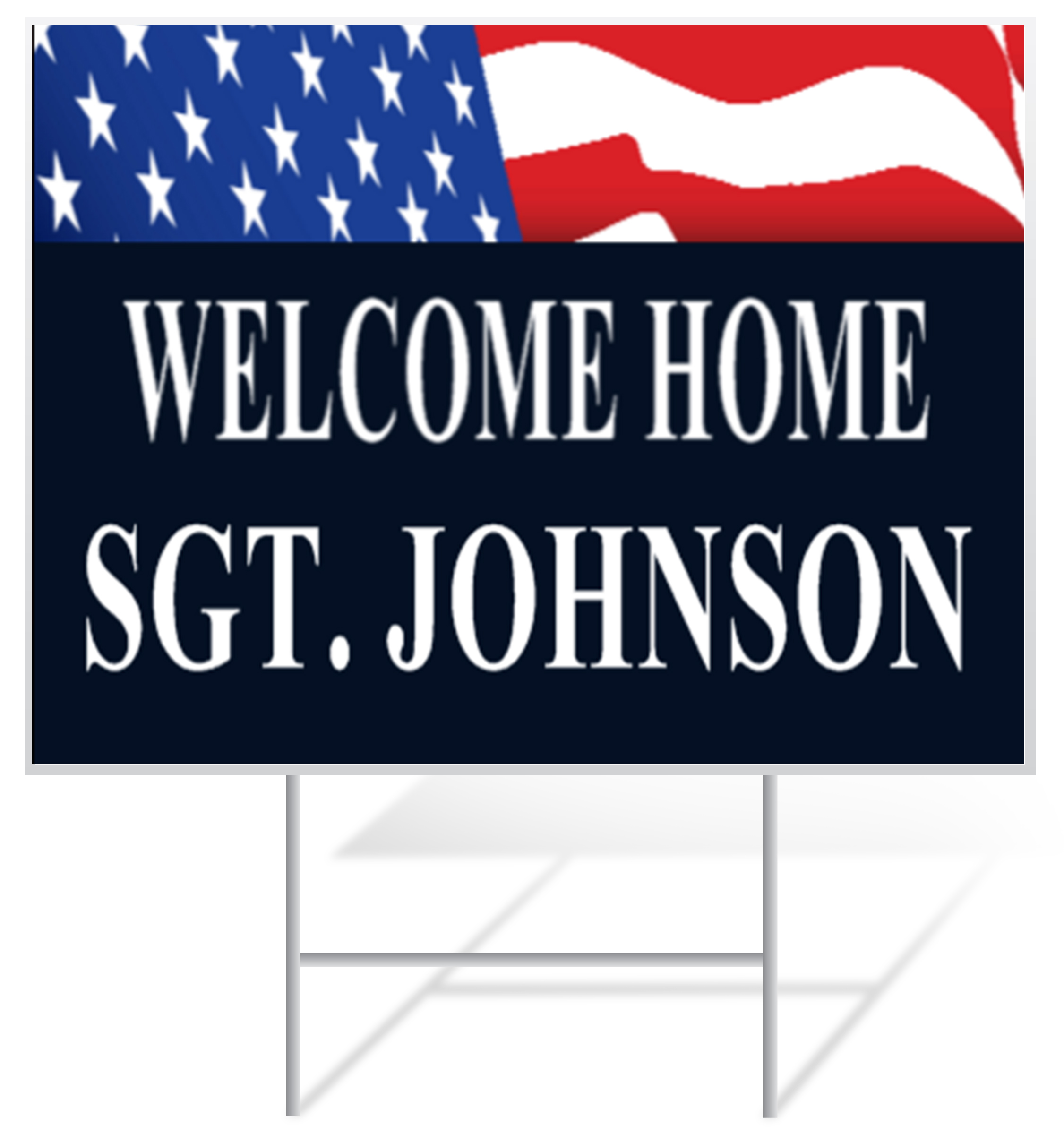 Military Lawn Sign Example | LawnSigns.com