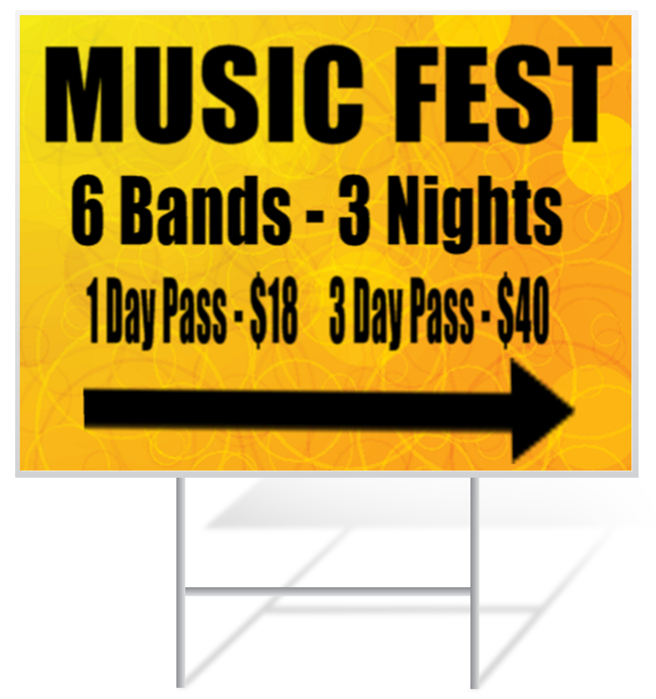 Music Lawn Sign Example | LawnSigns.com