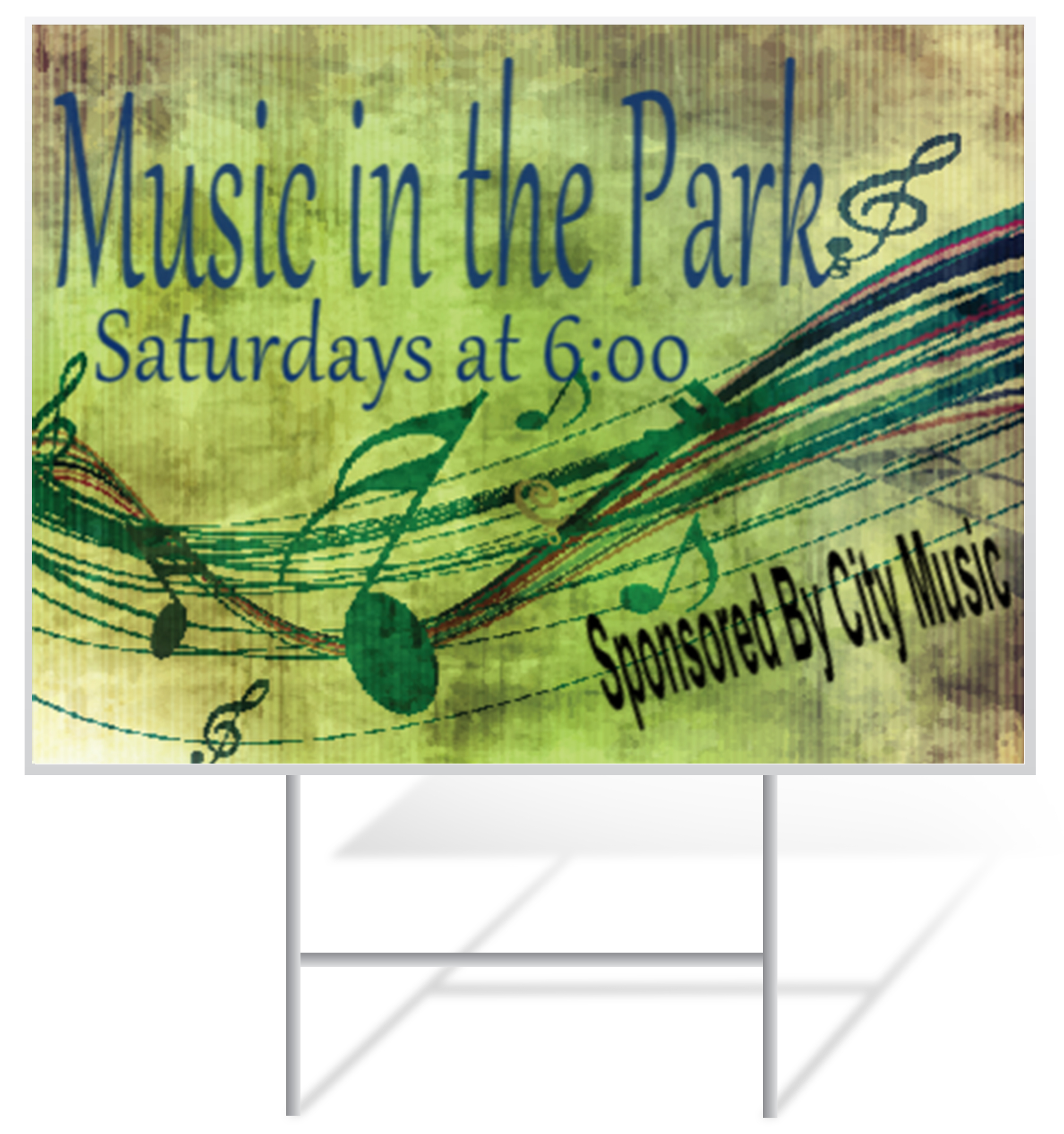 Music Lawn Sign Example | LawnSigns.com