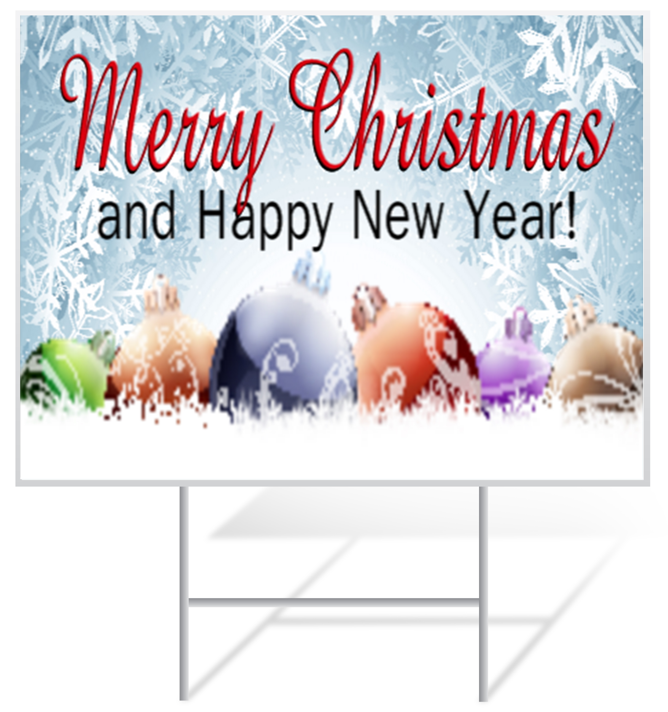 Merry Christmas Lawn Sign Example | LawnSigns.com