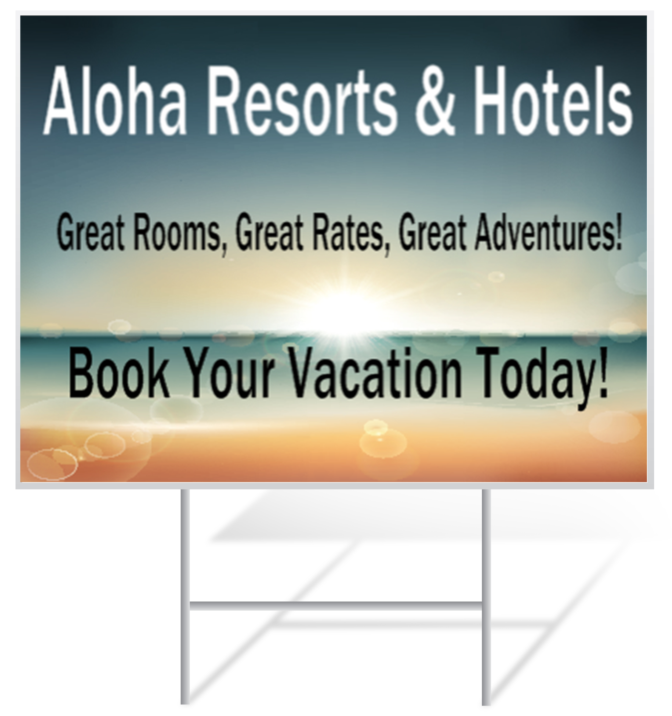 Resort Lawn Sign Example | LawnSigns.com