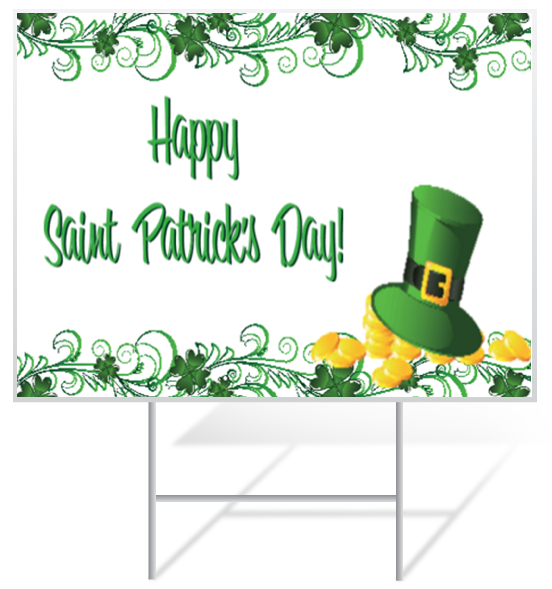 St. Patrick's Day Lawn Sign Example | LawnSigns.com