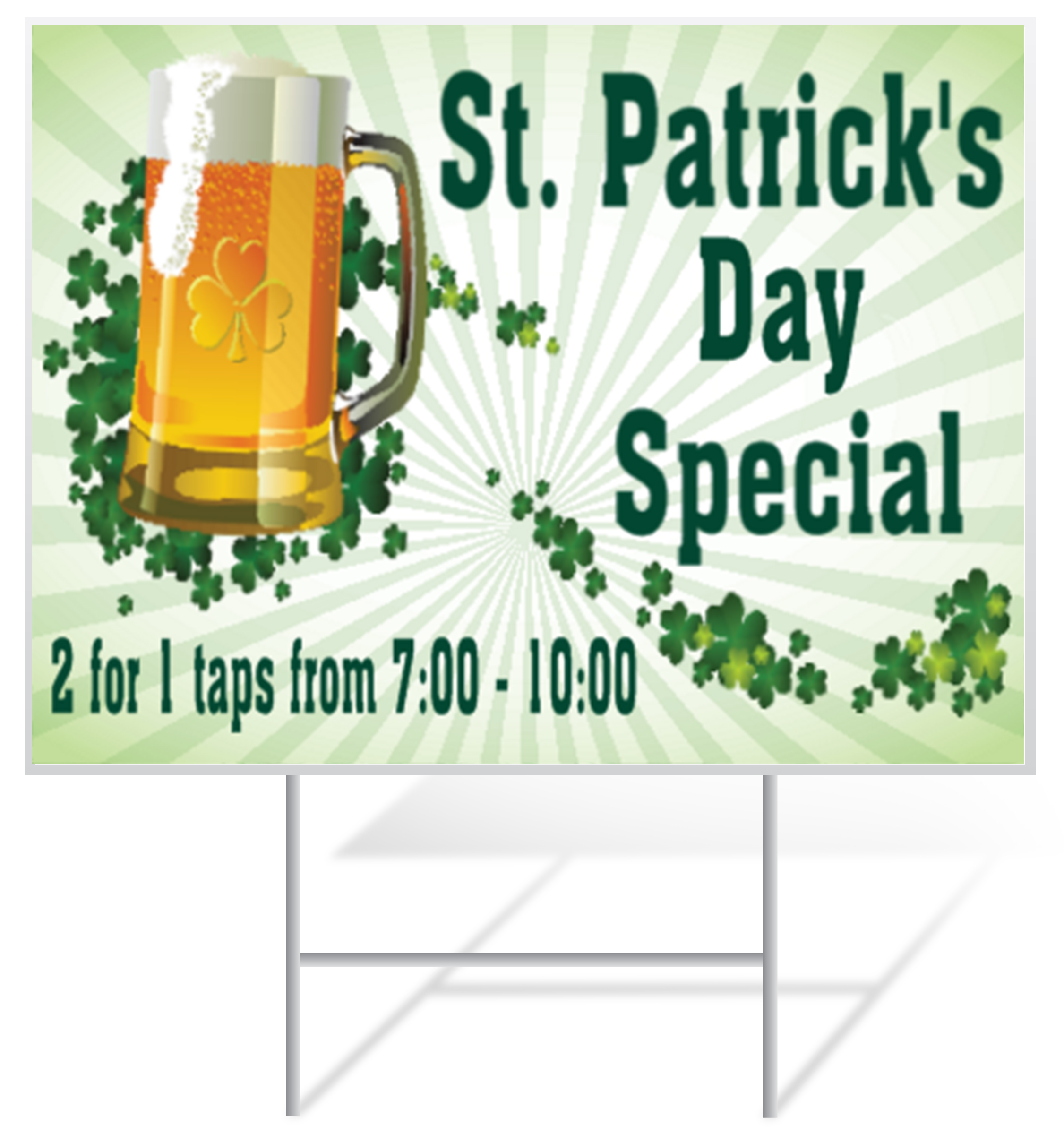 St. Patrick's Day Lawn Sign Example | LawnSigns.com