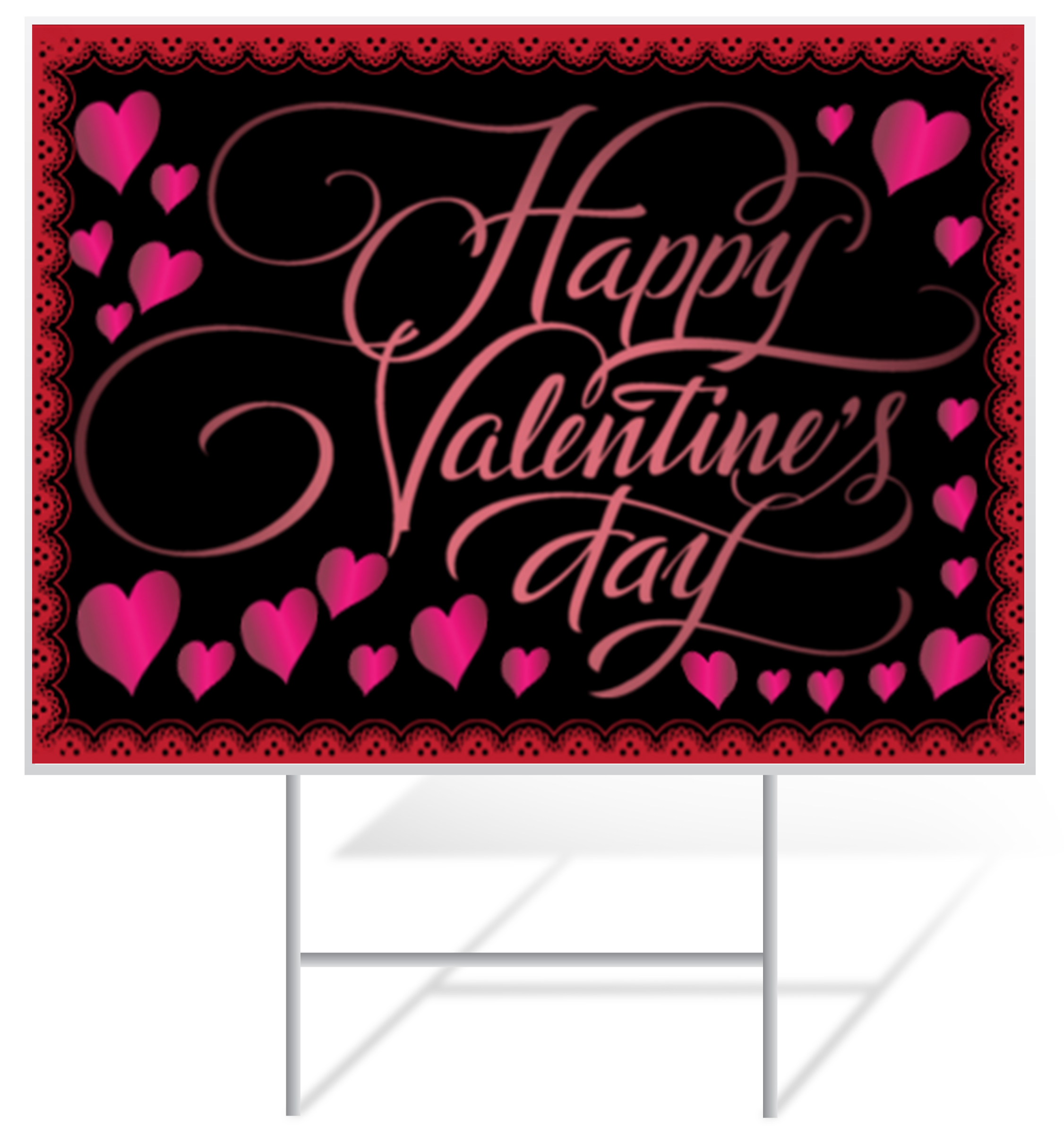 Valentine's Day Lawn Sign Example | LawnSigns.com