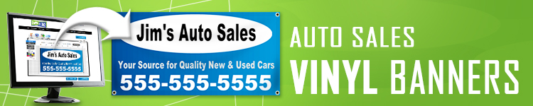 Auto Sales Vinyl Banners | LawnSigns.com