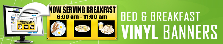 Bed and Breakfast Vinyl Banners | LawnSigns.com