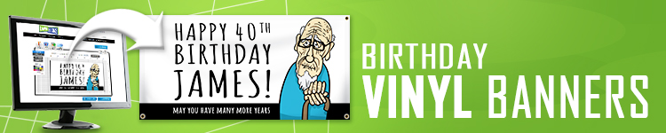 Birthday Vinyl Banners | LawnSigns.com