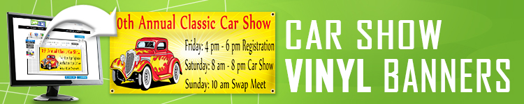 Car Show Vinyl Banners | LawnSigns.com