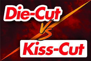 Die-cut vs kiss-cut stickers