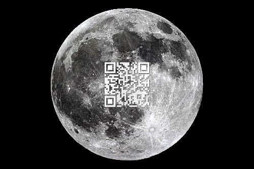 QR code on the moon