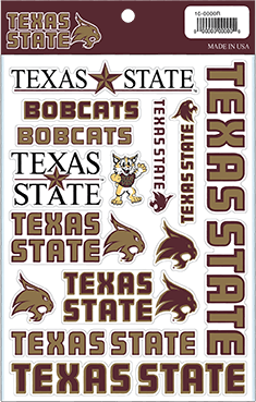 Texas State University Craft Sticker Sheets