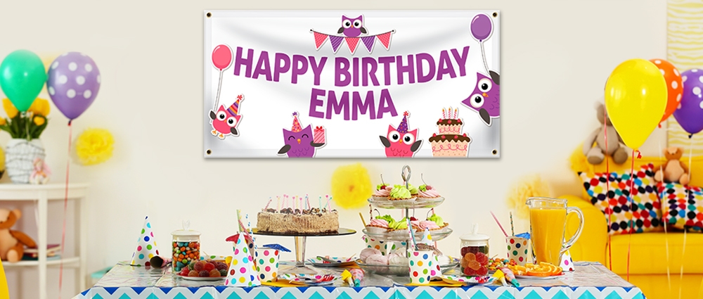 Girls Birthday Banners | birthdaybanners.com