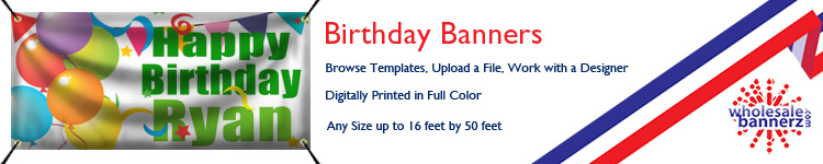 Custom Birthday Banners from Wholesalebannerz.com