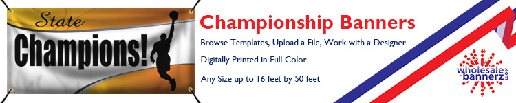 Custom Championship Banners | Wholesalebannerz.com