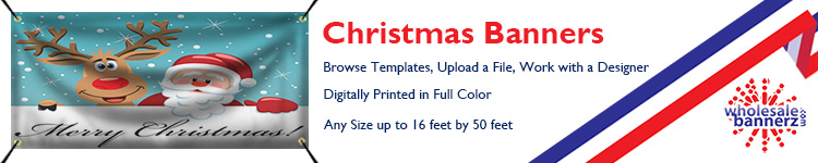 Custom Christmas Banners from Wholesalebannerz.com