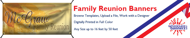 Custom Family Reunion Banners | Wholesalebannerz.com