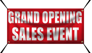 Custom Grand Opening Sales Event Banner Example | Wholesalebannerz.com