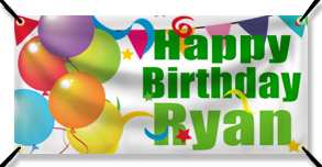 Custom Happy Birthday Banner Example | Wholesalebannerz.com