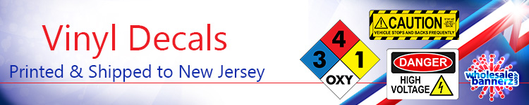 Custom Vinyl Decals for New Jersey | Wholesalebannerz.com