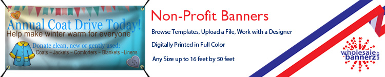 Custom Non-Profit Banners from Wholesalebannerz.com