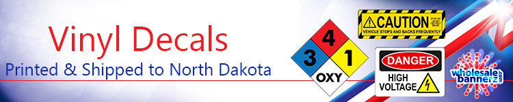 Custom Vinyl Decals for North Dakota | Wholesalebannerz.com