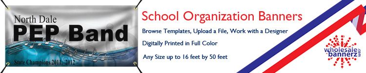 Custom Student Organization Banners from Wholesalebannerz.com