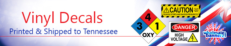 Custom Vinyl Decals for Tennessee | Wholesalebannerz.com