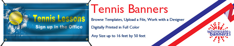 Custom Tennis Banners from Wholesalebannerz.com