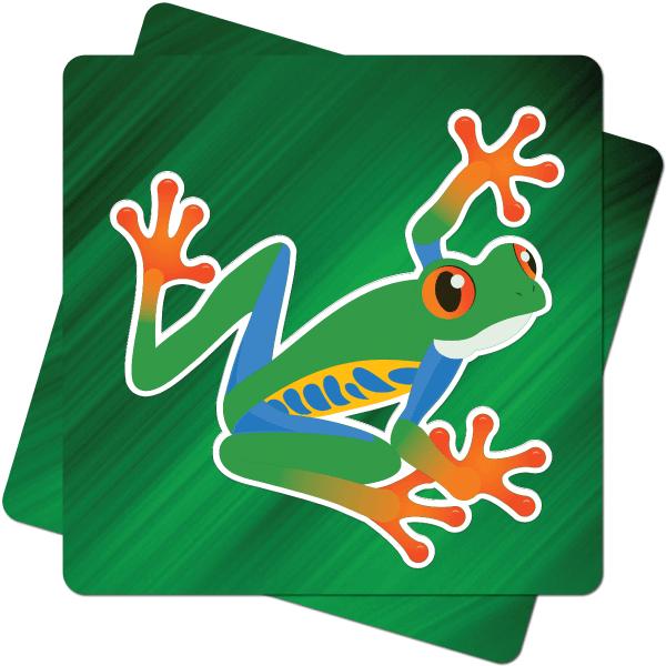 Square froggy sticker