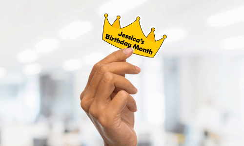 Birthday month sticker