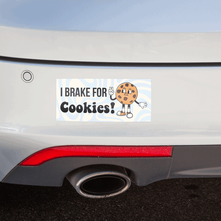 I Brake for Cookies Bumper Stickers