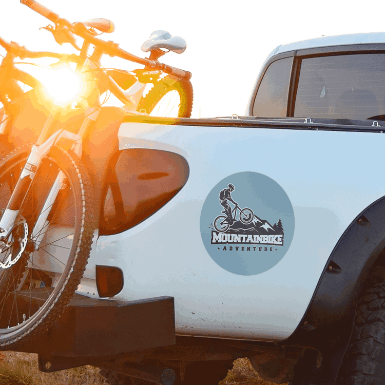 Mountain Bike Adventure Truck Sticker