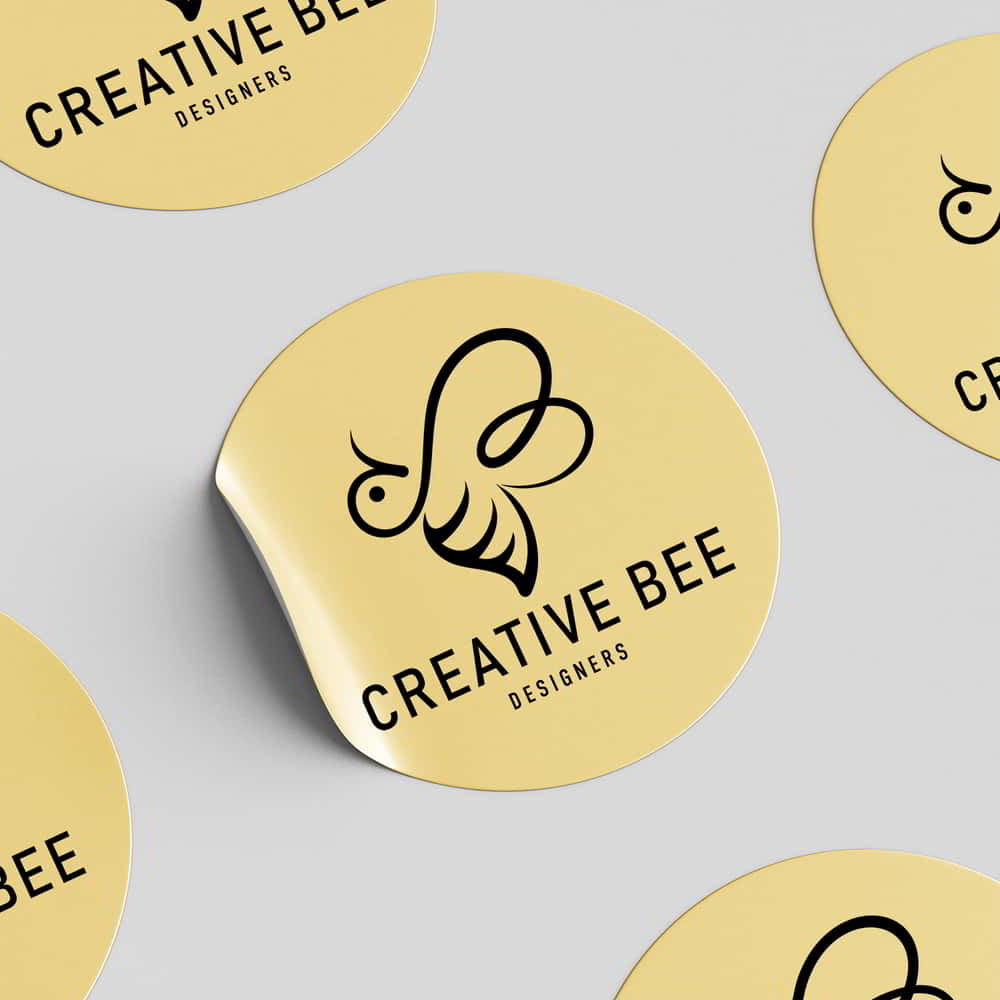 Creative Bee Circle Labels Sheet