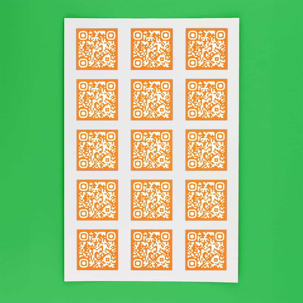 Square QR Code Label Sheet