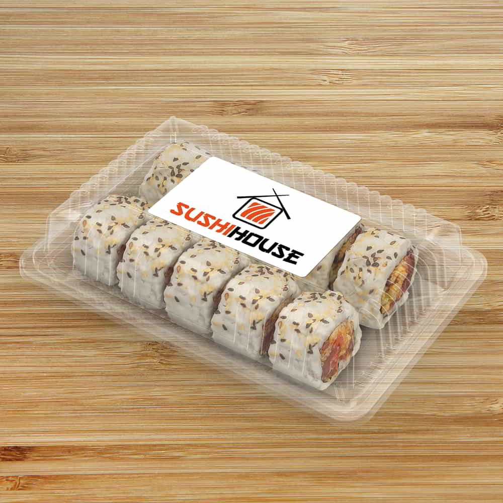 Sushi House Branded Rectangle Paper Label