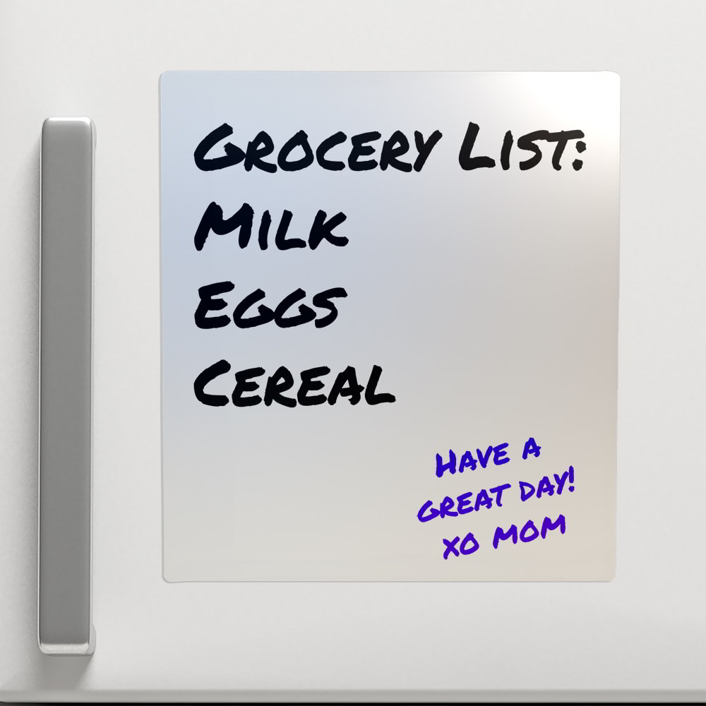 Dry Erase Grocery List Refrigerator Magnet