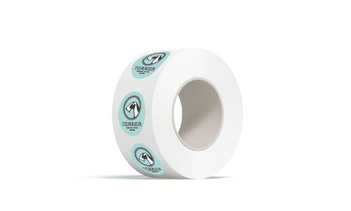 Oval Paper Terrier Roll Labels