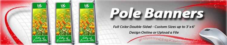 Wholesale Custom Pole Banners - Double Sided Pole Banners - Digital Print Solutions