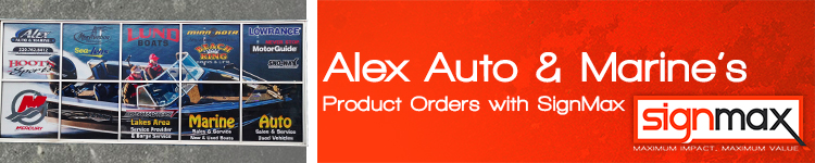 Custom Signage for Alex Auto & Marine